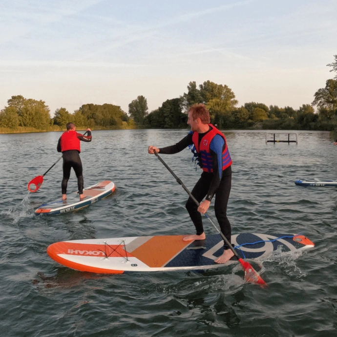 SUP polo West-Vlaanderen Domein aan de plas stand up paddle Amanzie 