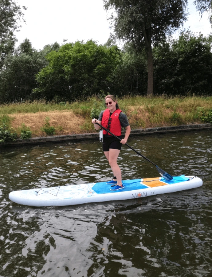 SUP huren Moai 11 West-Vlaanderen Amanzie Stand up paddle suppen watersport